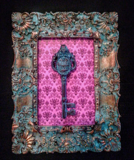 Framed Haunted Mansion Room Key